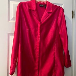 Chicos, pink, satin, Look, long sleeve blouse